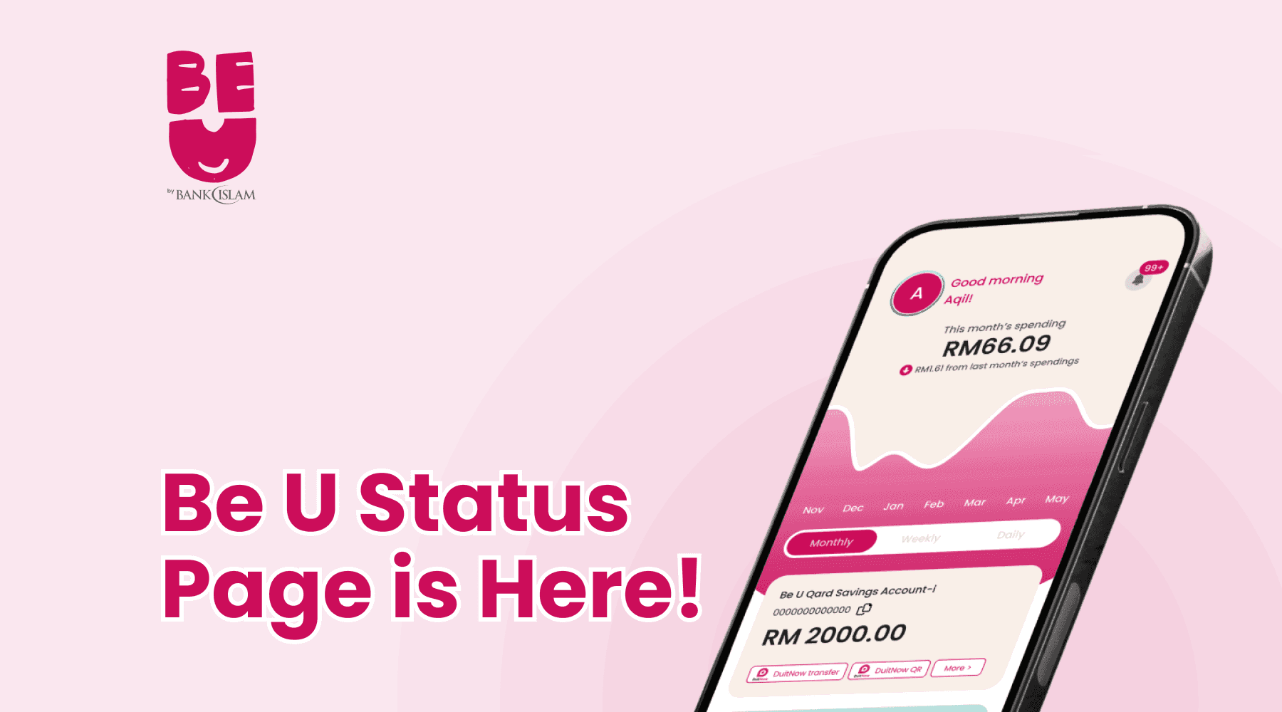 2. Be U Status Page.png